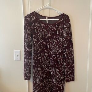 Willow & Clay burgundy sweater dress